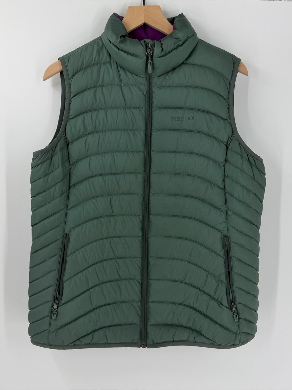 Marmot 600 Fill Down Vest Size L Sage Green